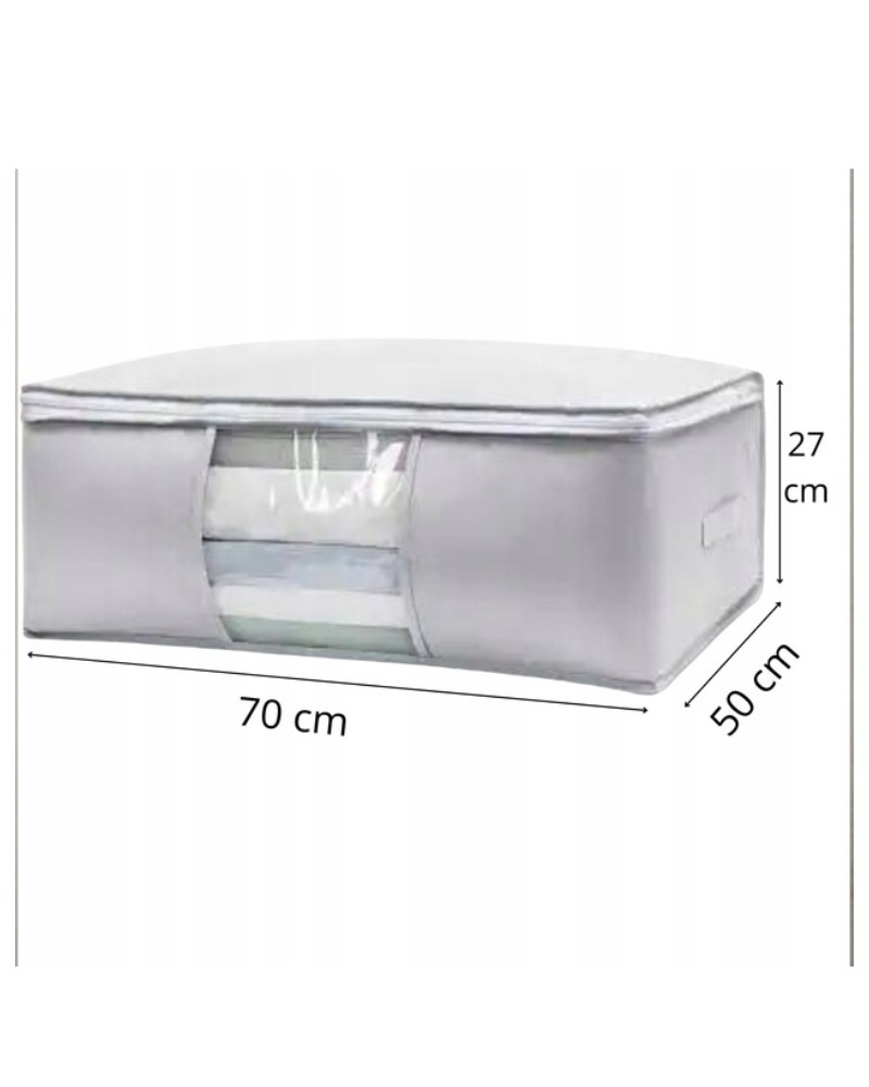 Pokrowiec na pościel pod łóżko pojemnik na ubrania torba szary XL