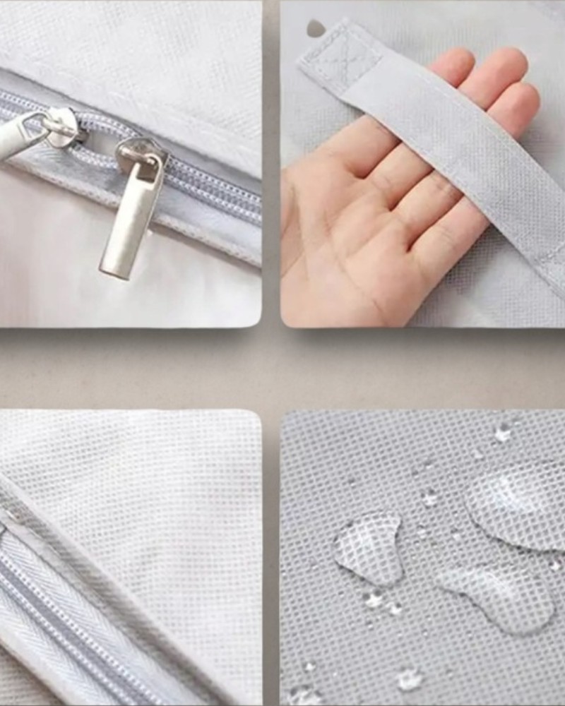 Pokrowiec na pościel pod łóżko pojemnik na ubrania torba szary XL