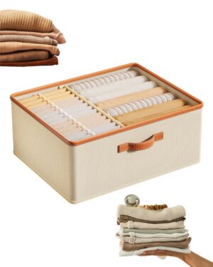 Organizer zamykany do szafy na ubrania spodnie bluzy 50x40 beżowy