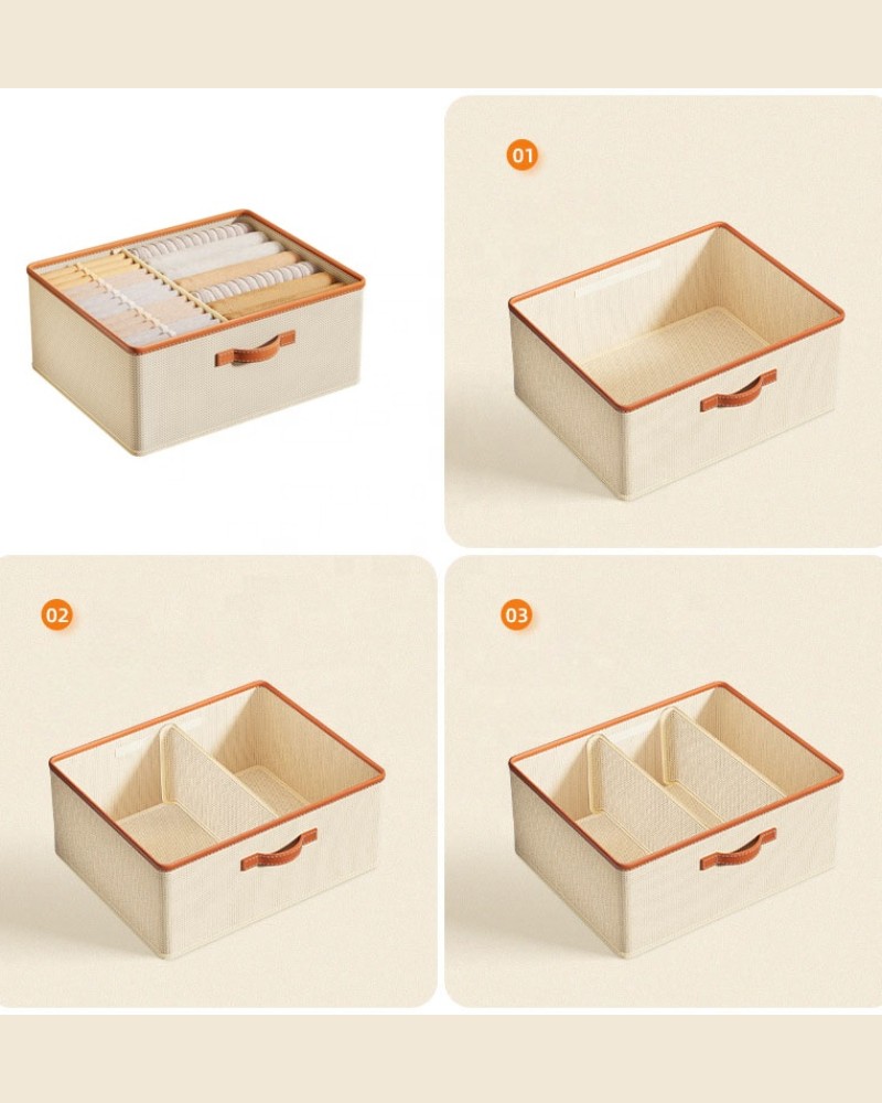 Organizer zamykany do szafy na ubrania spodnie bluzy 50×40 beżowy