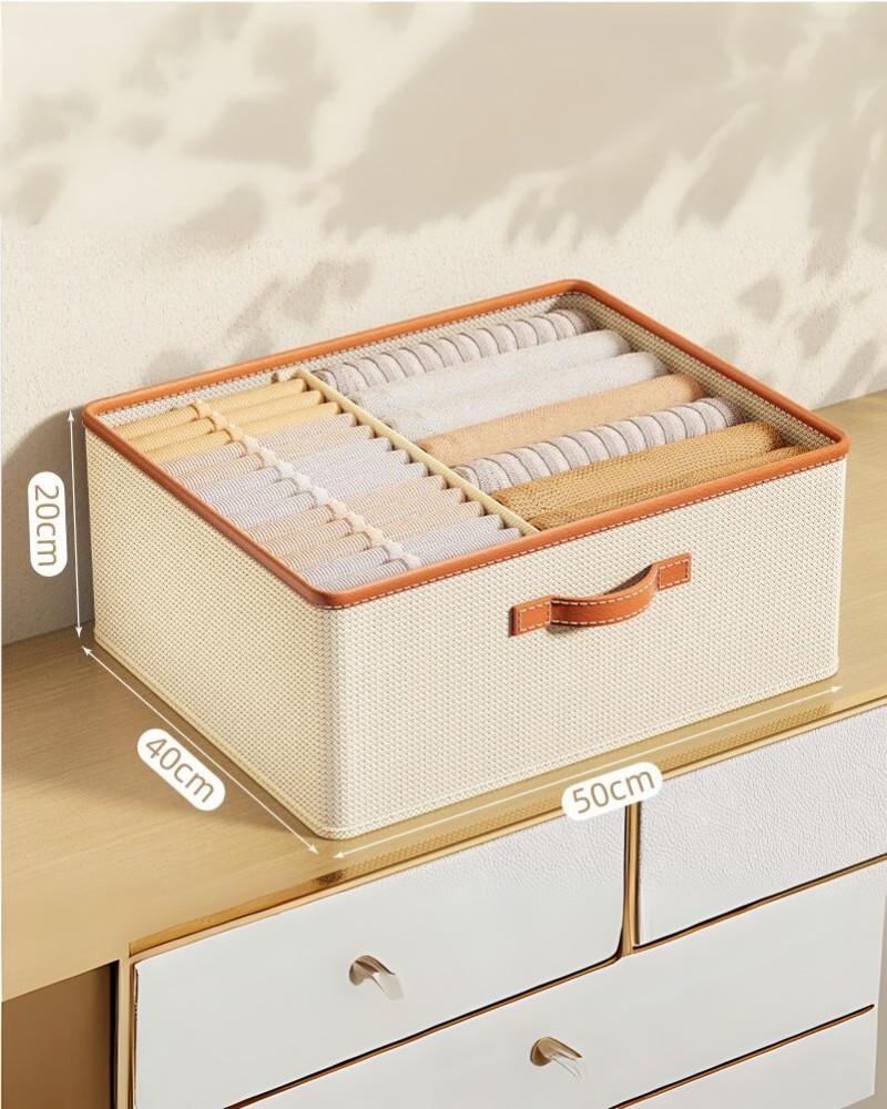 Organizer zamykany do szafy na ubrania spodnie bluzy 50×40 beżowy