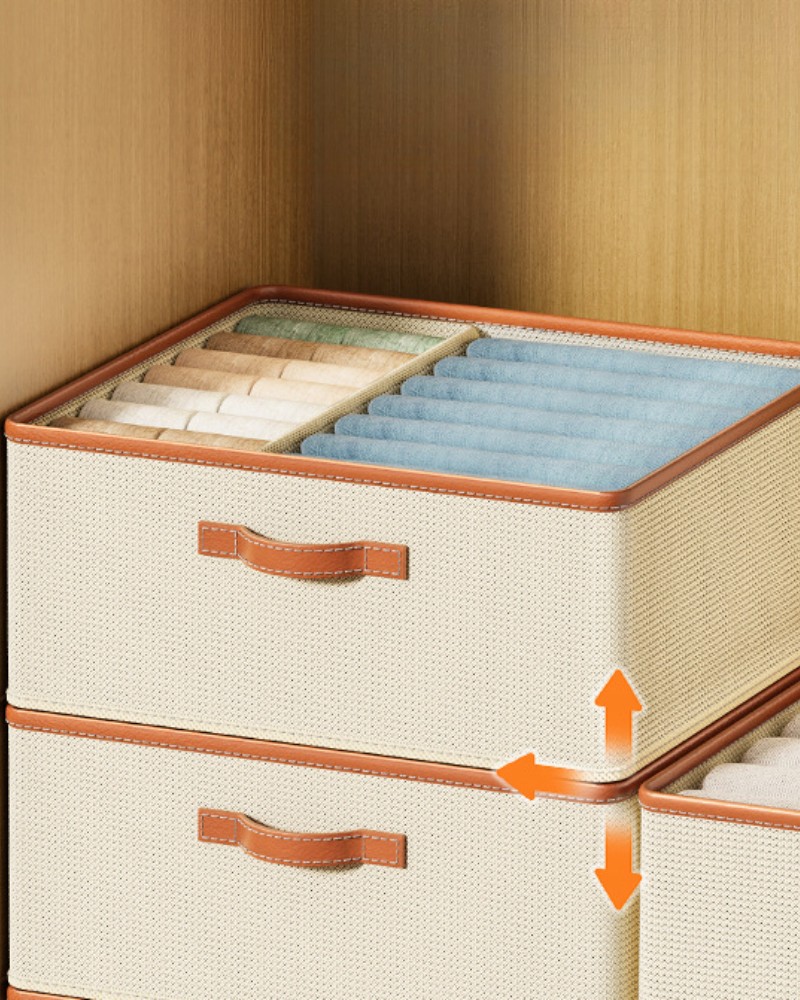 Organizer zamykany do szafy na ubrania spodnie bluzy 50×40 beżowy