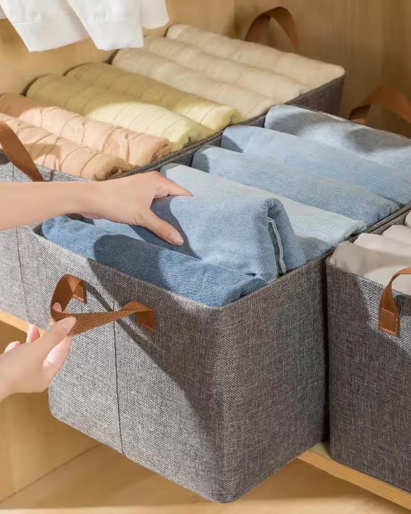 Organizer na ubrania pojemniki do szafy na półkę 45x30 cm