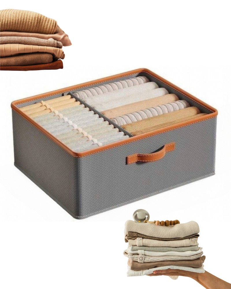 Organizer do szafy na ubrania spodnie bluzy 50x40 szary