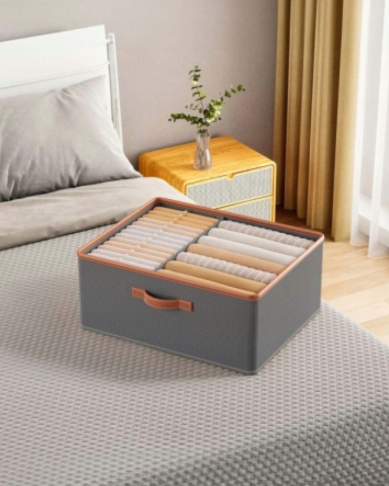 Organizer do szafy na ubrania spodnie bluzy 50×40 szary