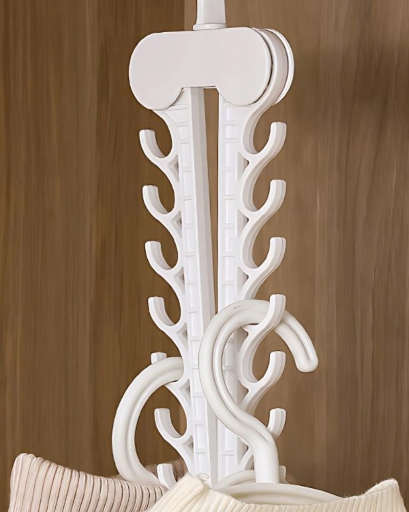 Wieszak do szafy składany wielofunkcyjny organizer na ubrania 16 haczyków