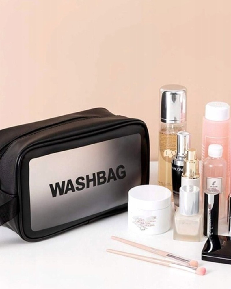 Kosmetyczka Washbag przezroczysta różne rozmiary zestaw 3 sztuki
