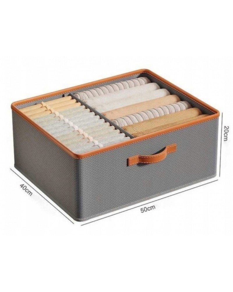 Organizer do szafy na ubrania spodnie bluzy 50×40 szary