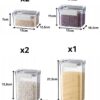 Pojemniki organizery kuchenne na żywność, ryż, kaszę z uszczelką zestaw 7 szt