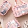 Kosmetyczka Washbag przezroczysta różne rozmiary zestaw 3 sztuki