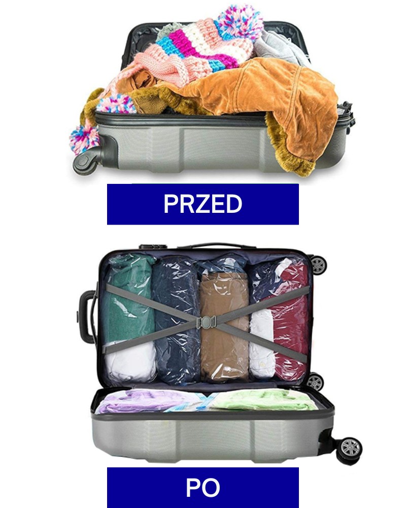 Worek próżniowy na ubrania pokrowiec na ubrania pościel 70x145