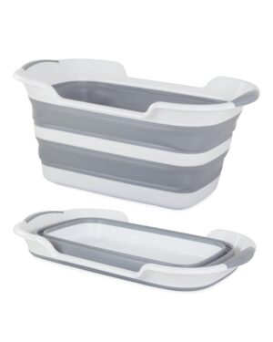 Miska składana silikonowa z odpływem na pranie pojemna 40 L