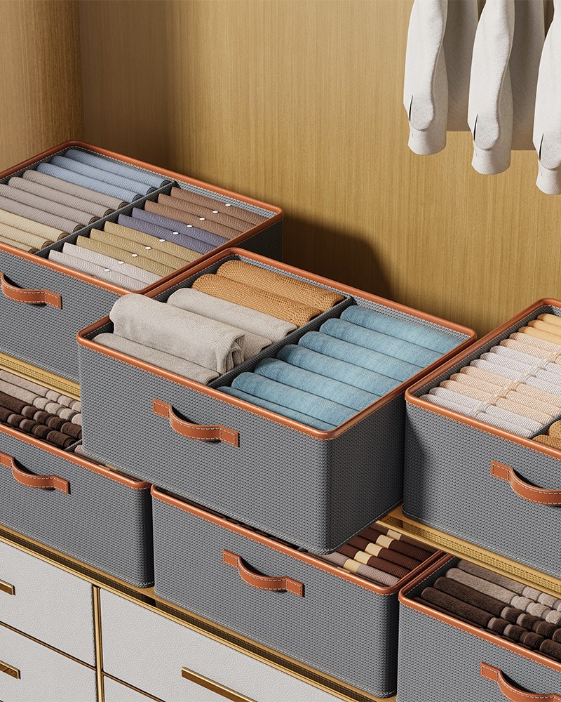 Organizer do szafy na ubrania spodnie bluzy 50×40 szary