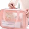 Kosmetyczka Washbag przezroczysta różne rozmiary zestaw 3 sztuki