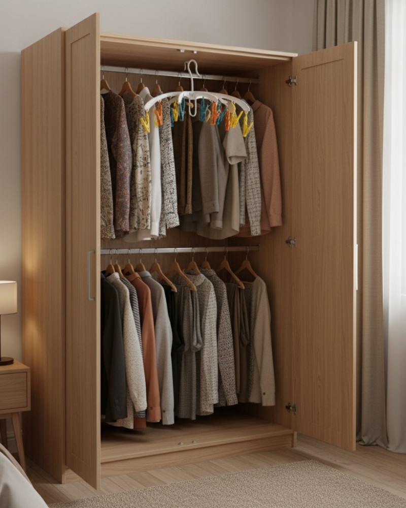 Wieszak suszarka na skarpetki bieliznę ubrania wieszak wisząca 12x klipsy zestaw