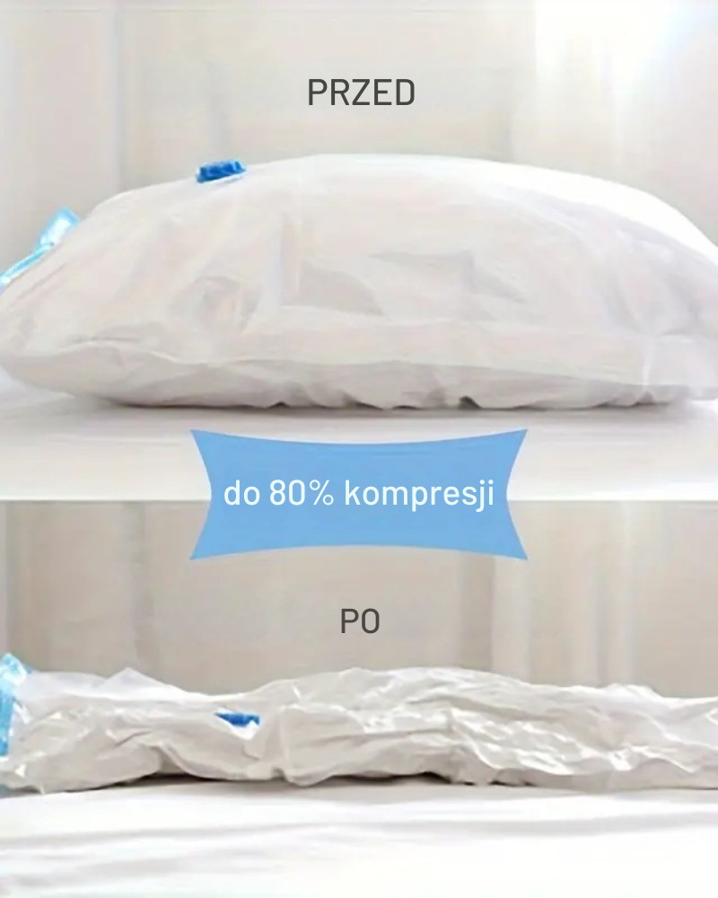 Zestaw worków próżniowych na ubrania pościel 12 szt.