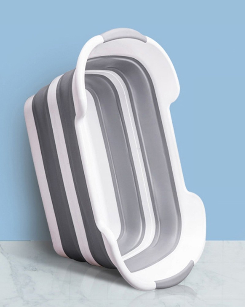 Miska składana silikonowa z odpływem na pranie pojemna 40 L