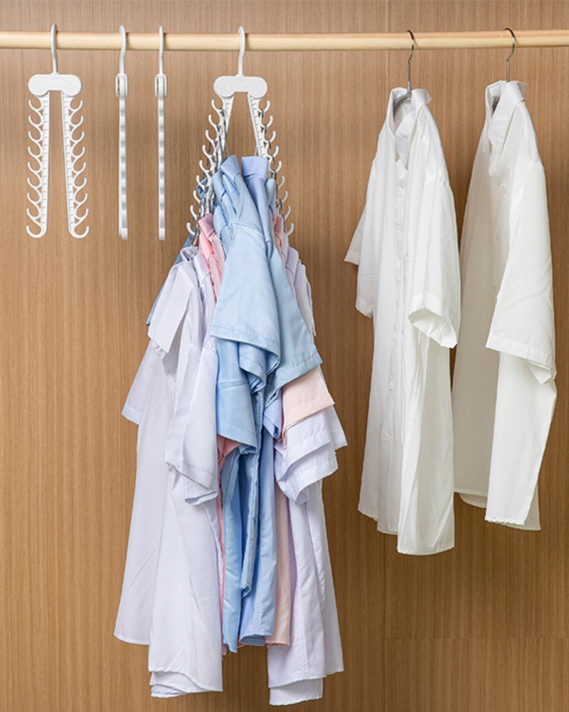 Wieszak do szafy składany wielofunkcyjny organizer na ubrania 16 haczyków