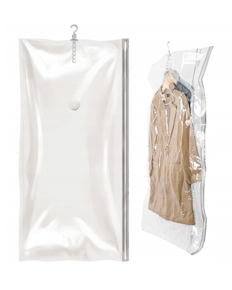 Worek próżniowy do szafy z wieszakiem na ubrania odzież 70x105