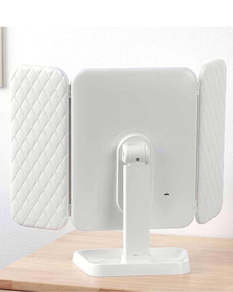 Lusterko kosmetyczne do makijażu premium podświetlane LED rozkładane