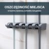 Wieszak ścienny organizer uchwyt na miotły mopy 5 wieszaków + haczyki