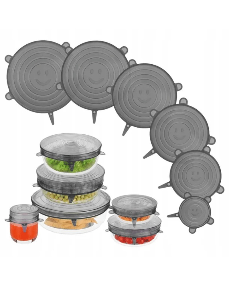 Pokrywki silikonowe uniwersalne na garnek 6 szt.