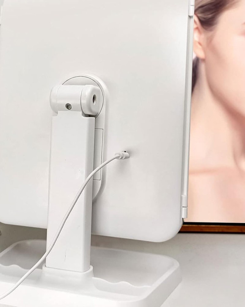 Lusterko kosmetyczne do makijażu premium podświetlane LED rozkładane