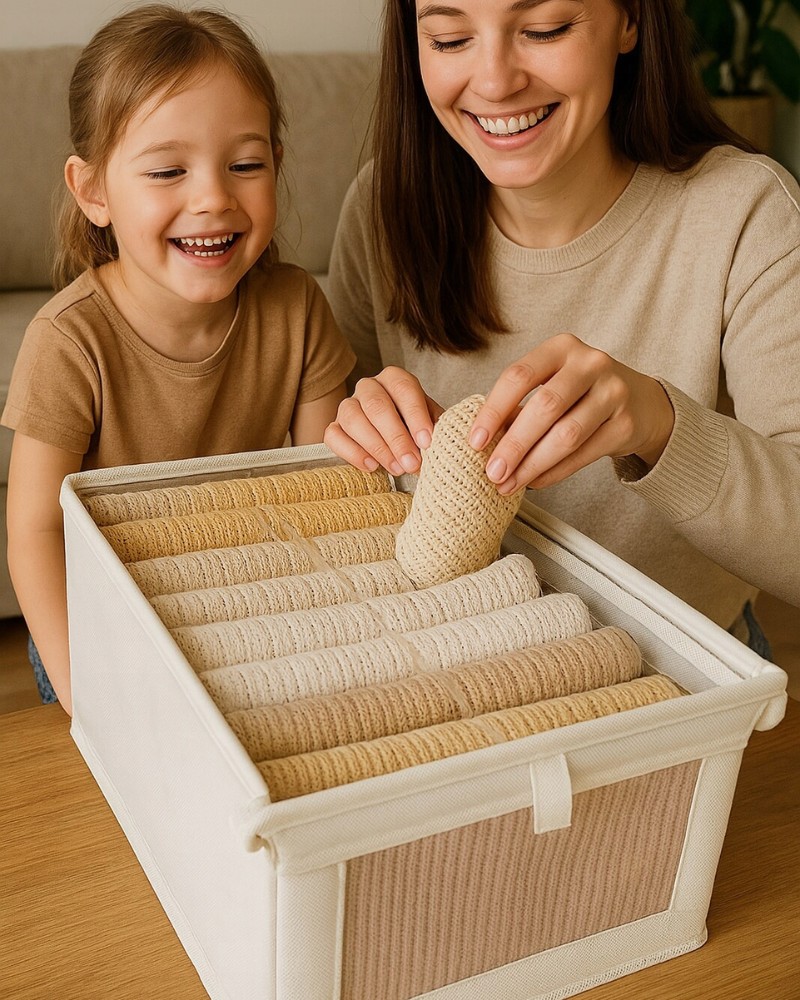 Pojemnik do szafy organizer do przechowywania ubrań zamykany 40x25
