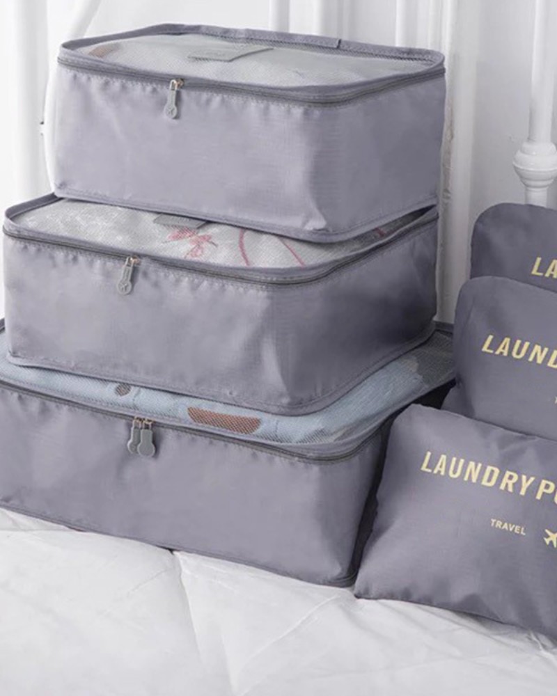 Organizery na pranie podróżne do walizki siatki x6 szt.