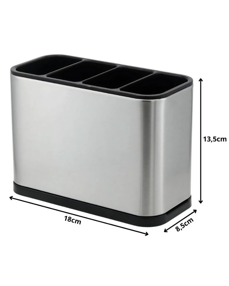 Ociekacz na sztućce stal nierdzewna organizer kuchenny 4 komory tacka