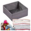 Organizer pojemnik na bieliznę ubrania buty do szuflady szary 28x28
