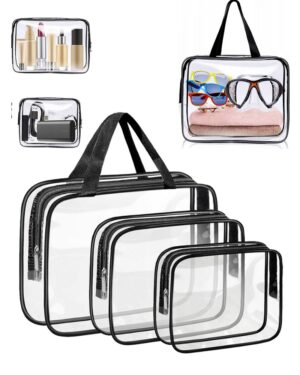 Kosmetyczka przezroczysta organizer na kosmetyki 3w1 podróżna do samolotu