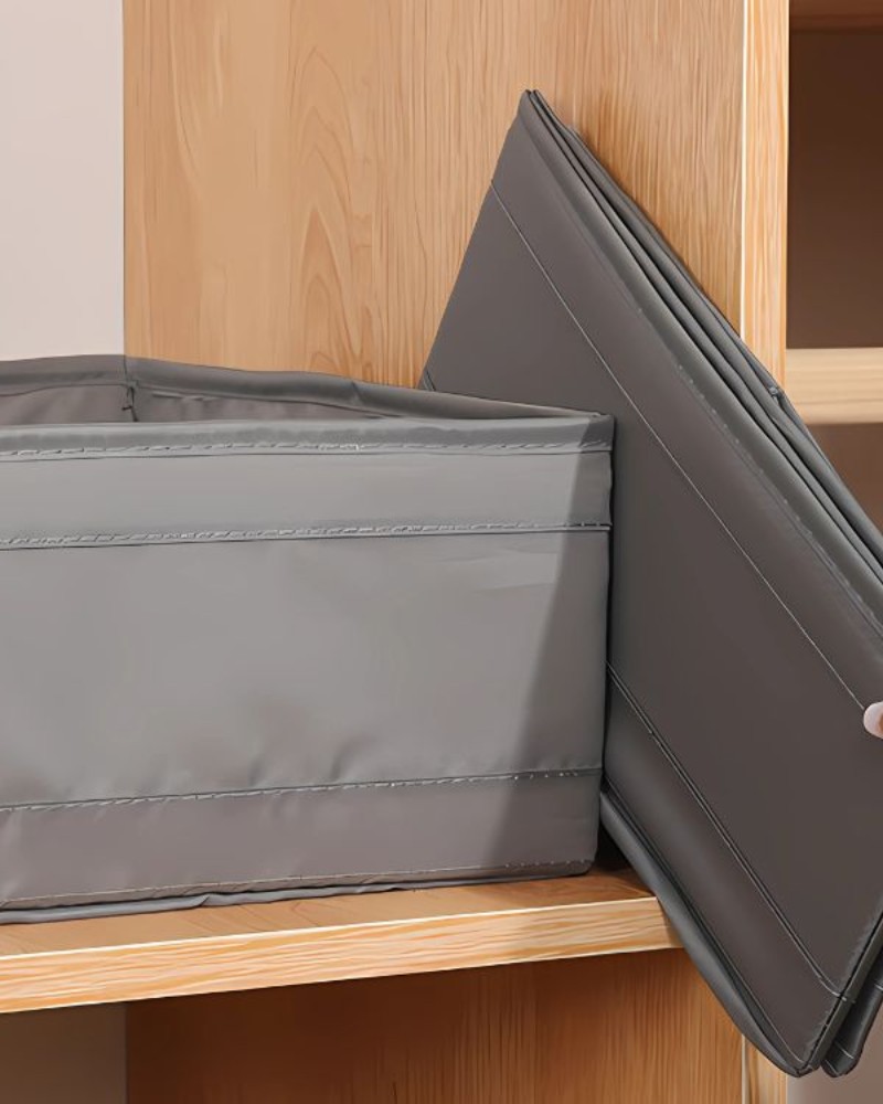 Organizer pojemnik na bieliznę ubrania buty do szuflady szary 28x28