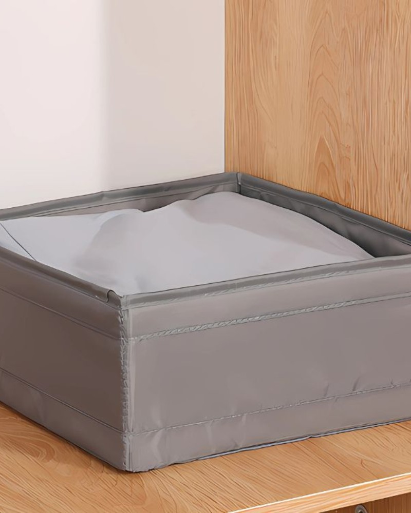 Organizer pojemnik na bieliznę ubrania buty do szuflady szary 28x28