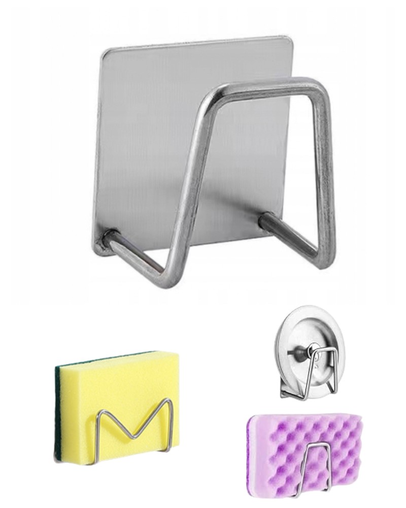 Uchwyt kuchenny na gąbkę do zlewu czarny