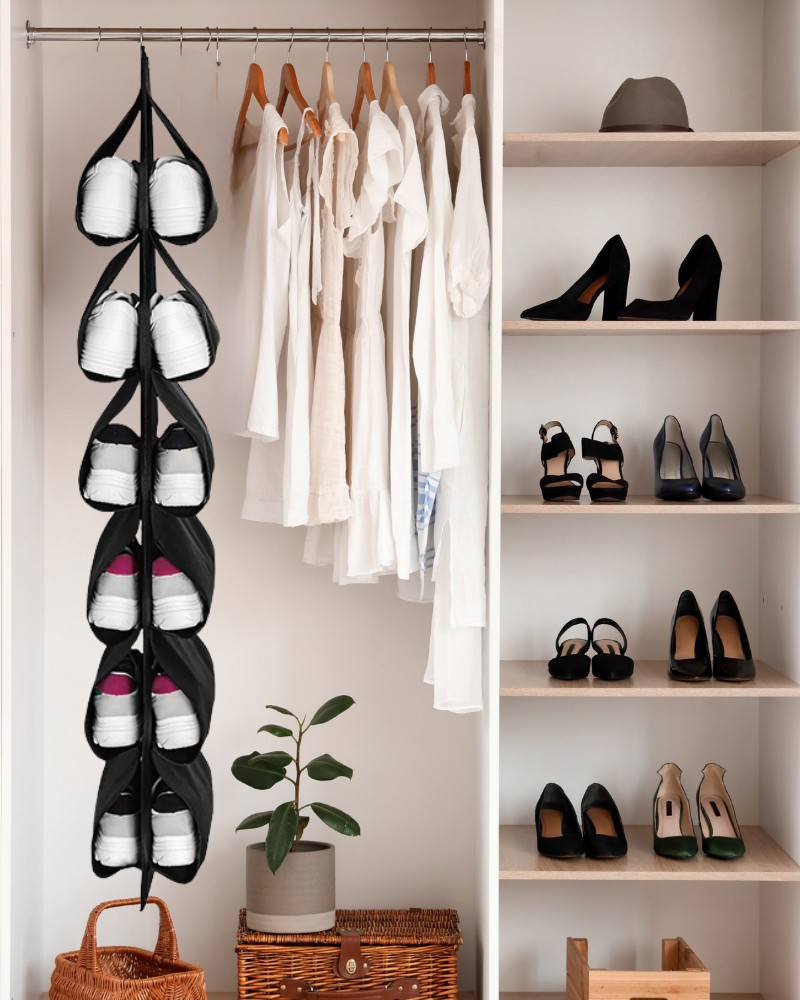 Organizer na buty do szafy garderoby wiszący wieszak na obuwie 12 par