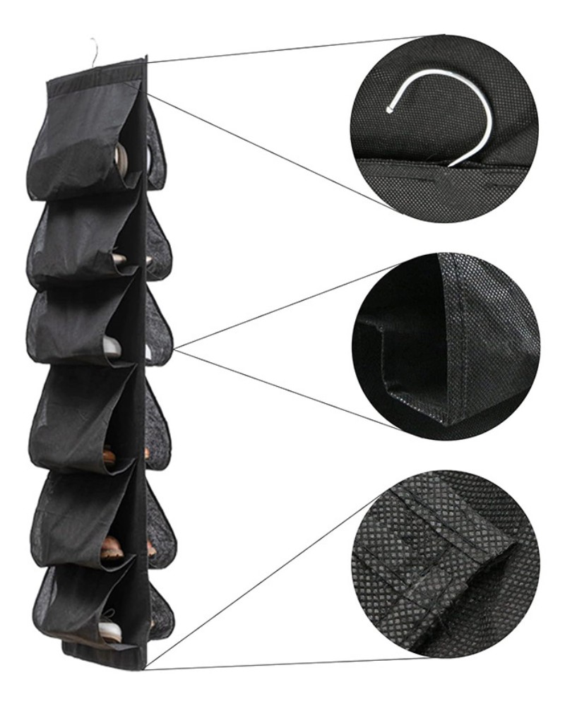 Organizer na buty do szafy garderoby wiszący wieszak na obuwie 12 par