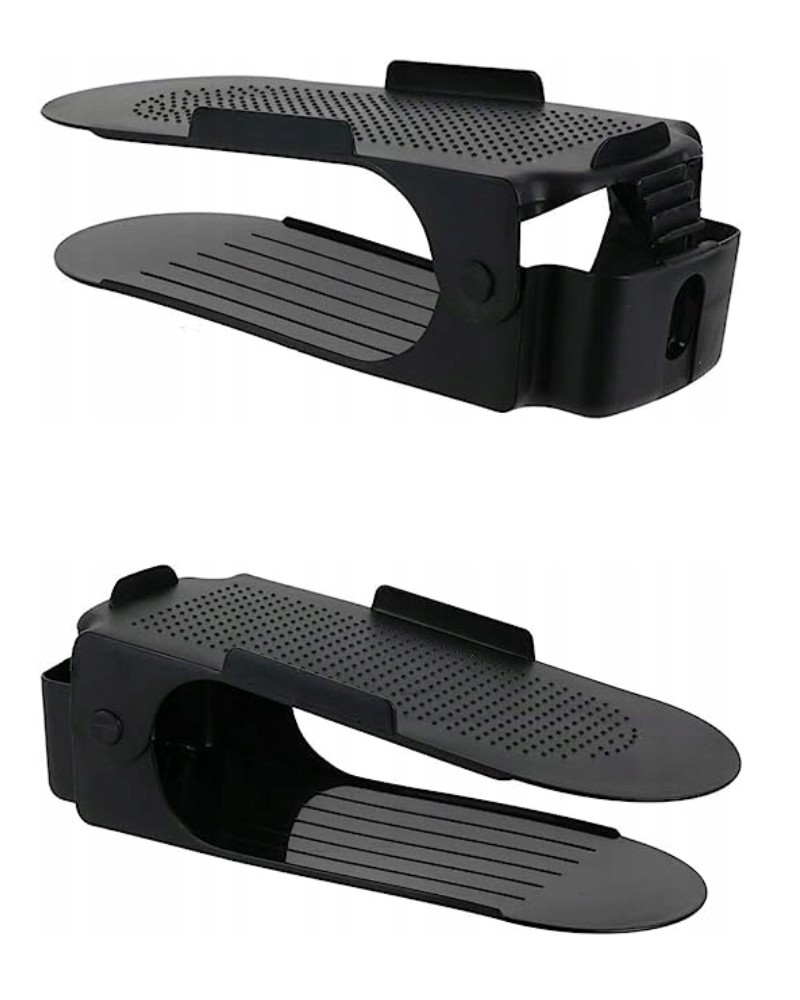 Stojak organizer na buty do szafy czarny ZESTAW x5