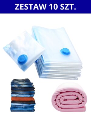 ZESTAW worki próżniowe na ubrania pościel 10 szt.