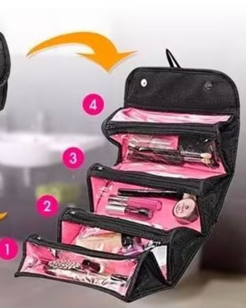 Kosmetyczka organizer na kosmetyki podróżny składany pojemny