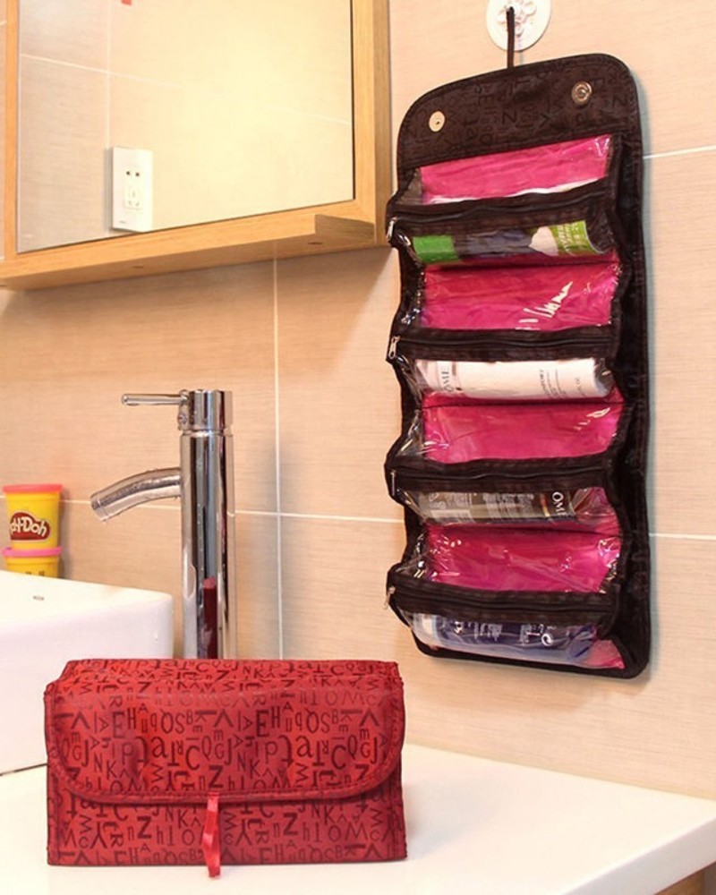 Kosmetyczka organizer na kosmetyki podróżny składany pojemny