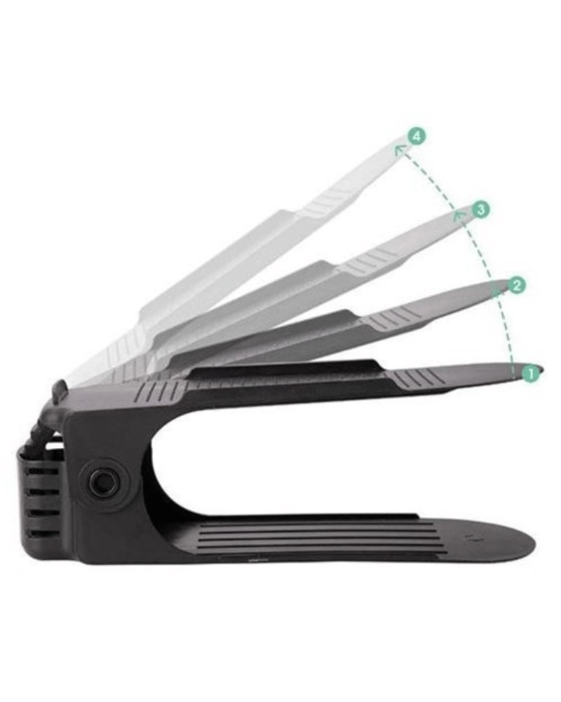 Stojak organizer na buty do szafy czarny ZESTAW x5