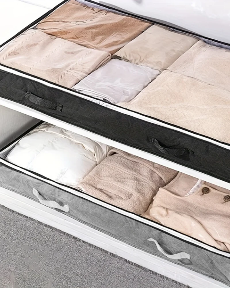 Pojemnik organizer do szafy pod łożko na suwak duży na pościel buty 90x42 cm