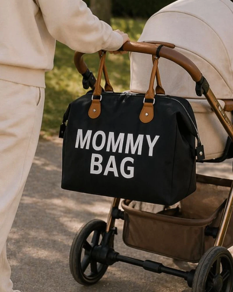Torba Mommy Bag dla mamy duża zestaw 3w1 torba + organizer + kosmetyczka