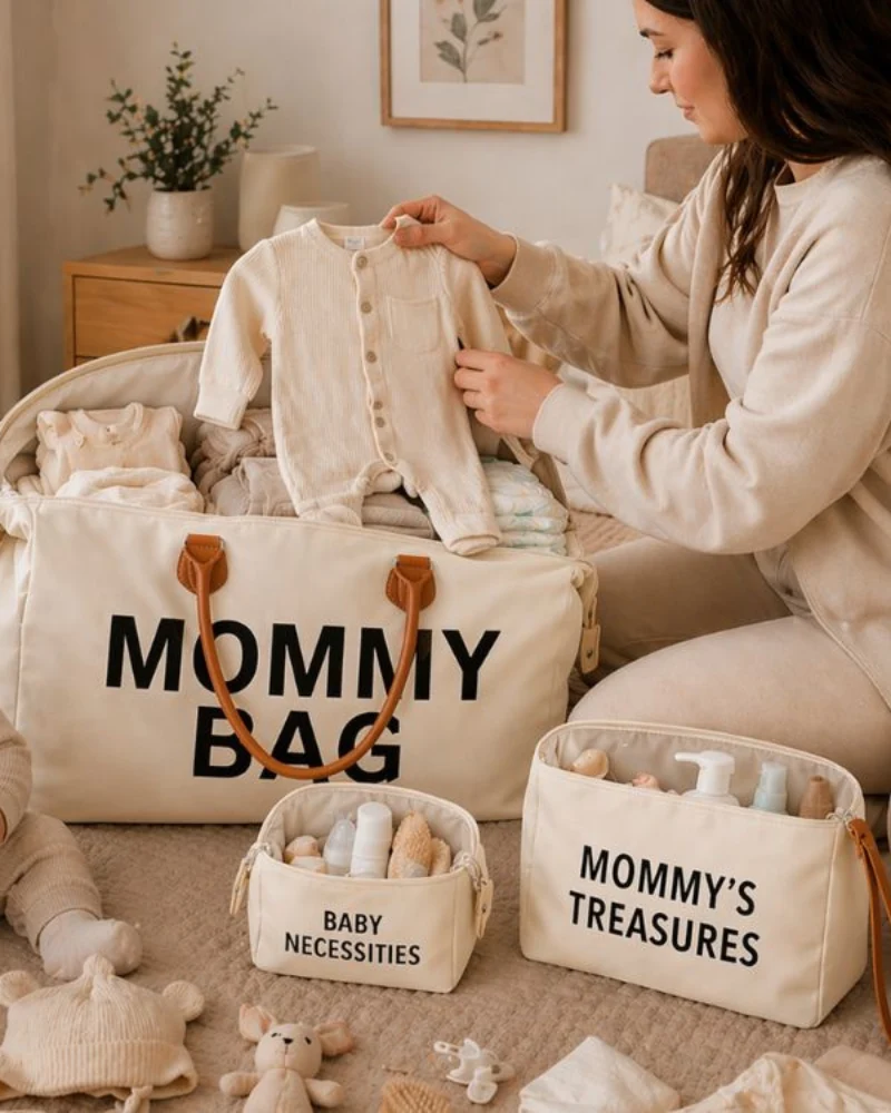 Torba Mommy Bag dla mamy duża zestaw 3w1 torba + organizer + kosmetyczka.webp Torba Mommy Bag dla mamy duża zestaw 3w1 torba + organizer + kosmetyczka
