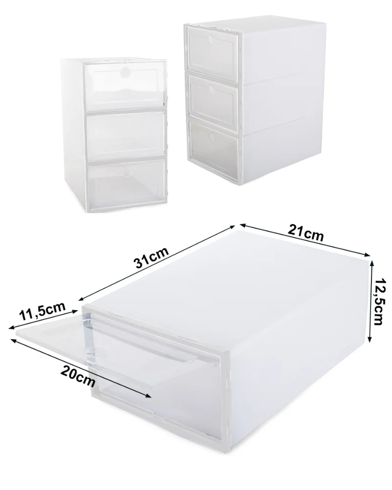 bf1ddbfb93947Organizer pudełko półka na buty z klapką do szafy ZESTAW 10szt.d769e1509da01867d7c
