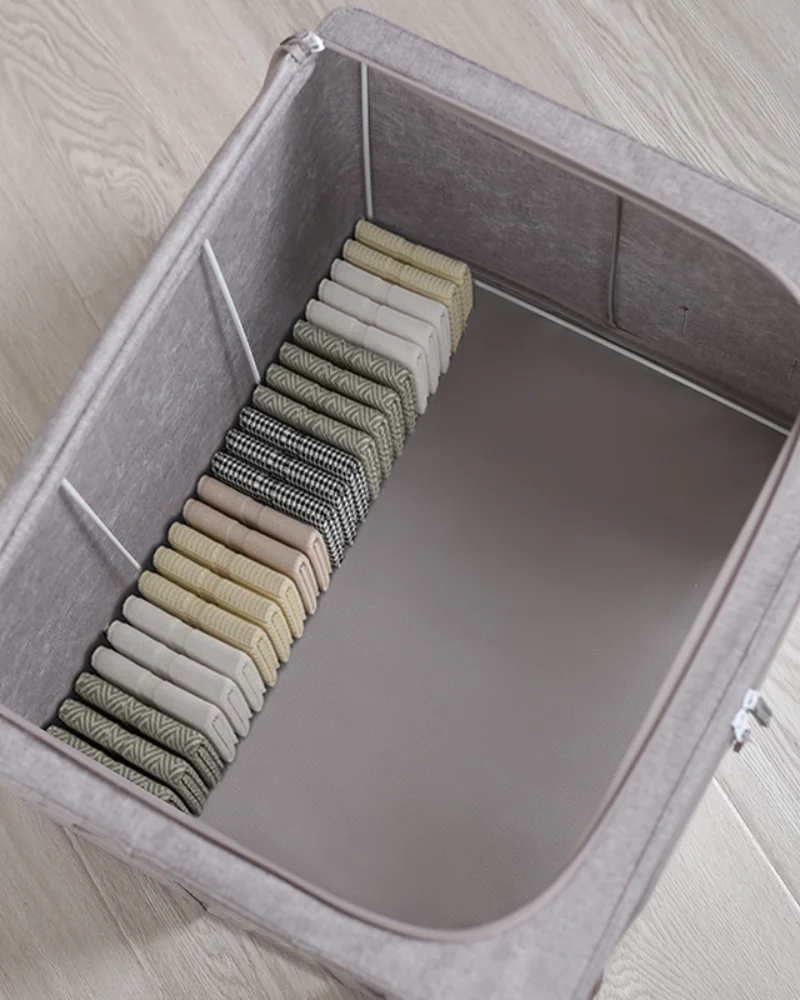Organizer na ubrania pojemnik ze stelażem na koce pościel kołdrę 50x40