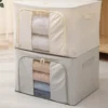Pojemnik na pościel ubrania zamek stelaż Stackbox wzmocniony jasno szary 40×30