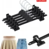 Wieszak na spódnice spodnie z klipsami 35cm regulowany x5 sztuk
