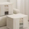 Pojemnik na pościel ubrania zamek stelaż Stackbox wzmocniony jasno szary 40×30